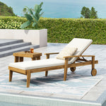 Upgrade Your Outdoor Comfort with Adjustable Acacia Wood Chaise Lounge Set 71374.00CRM-djyc