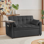 Chic Velvet Convertible Sofa Bed: Adjustable Comfort & Easy Assembly for Any Space W588P190563-djyc