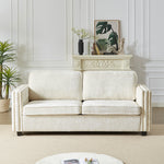 Convertible Sleeper Sofa with Memory Foam Mattress, 3-Seater Full Size Bed Couch for Living Rooms, Designed with Chenille Fabric W834S00280-djyc