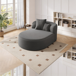 Modern Chaise Lounge Sofa Boneless Couch Sofa Bed Compression Sofa Couch with Two Supportive Pillows for Living Room, Gray-N719S002370E - 正方形修复