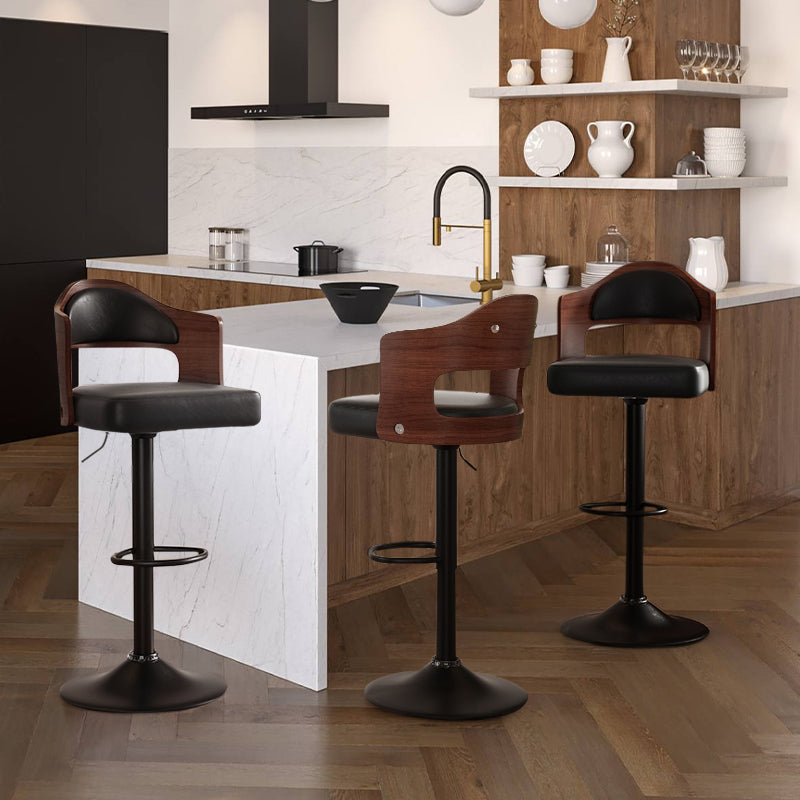 Modern Waterproof Bar Stool: High-Quality Metal Frame & 360° Swivel Seat FU01025-wz