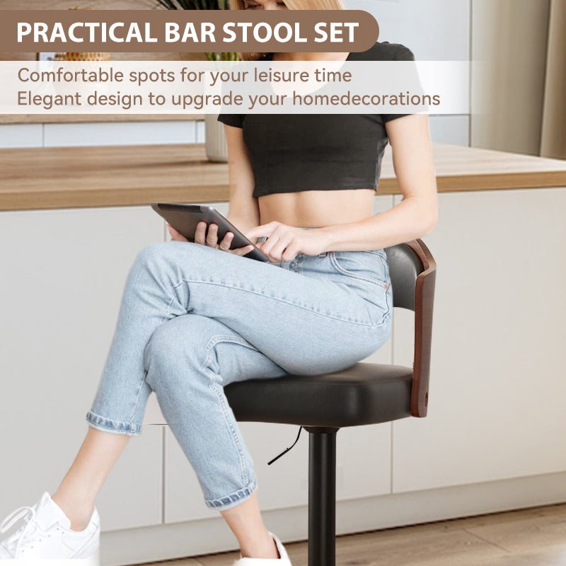 Modern Waterproof Bar Stool: High-Quality Metal Frame & 360° Swivel Seat FU01025-wz