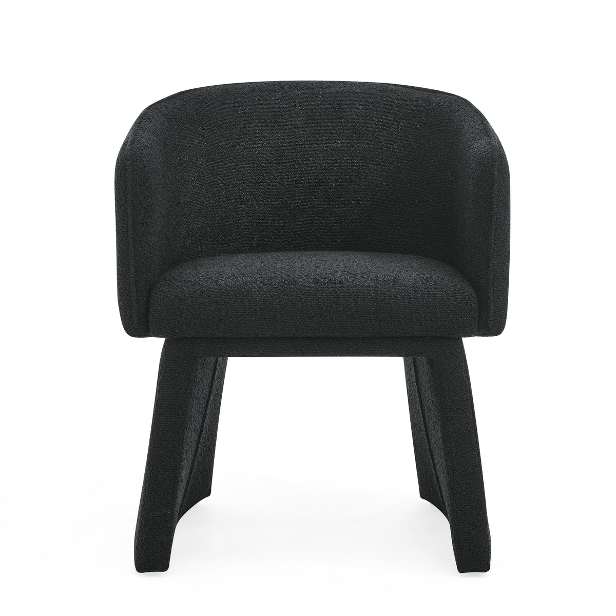 Modern style simple and elegant chair, black leisure chair, suitable for dining/bedroom/living room/reception desk (assembly required)-Black W487P186357-djyc