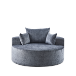 55''L Chenille Sponge single sofa,No Assembly Required,Fluffy Modern Sleeper Chair for Living room, Bedroom, Lounge and Projection Room(Not a swivel chair.) W834P221026-djyc