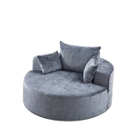 55''L Chenille Sponge single sofa,No Assembly Required,Fluffy Modern Sleeper Chair for Living room, Bedroom, Lounge and Projection Room(Not a swivel chair.) W834P221026-djyc