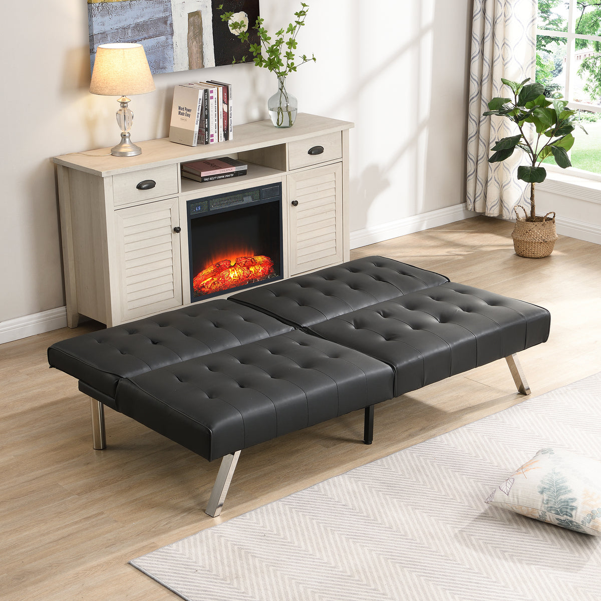 sofa bed black pvc W21481811-djyc