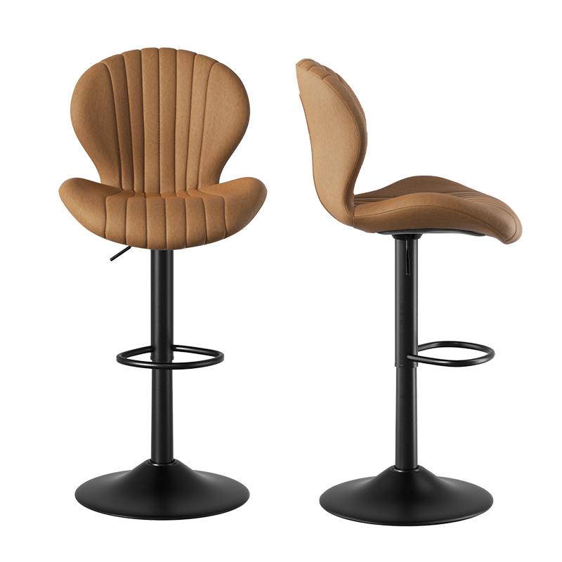 Modern Minimalist 360° Rotating Bar Stool: Resilient Foam & Ergonomic Design FU01023-wz