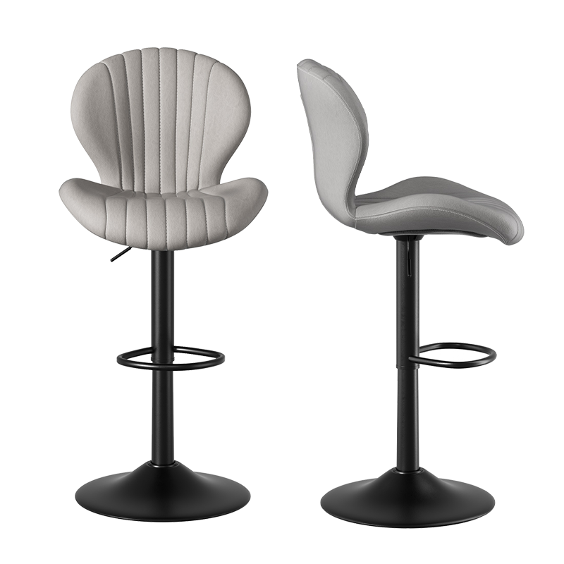 Modern Minimalist 360° Rotating Bar Stool: Resilient Foam & Ergonomic Design FU01023-wz