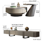 Modern TV Cabinet | Sintered Stone & Solid Wood Entertainment Center fjx-2688