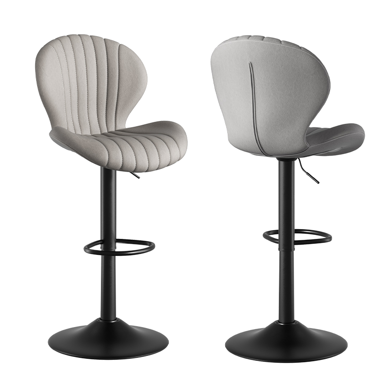 Modern Minimalist 360° Rotating Bar Stool: Resilient Foam & Ergonomic Design FU01023-wz