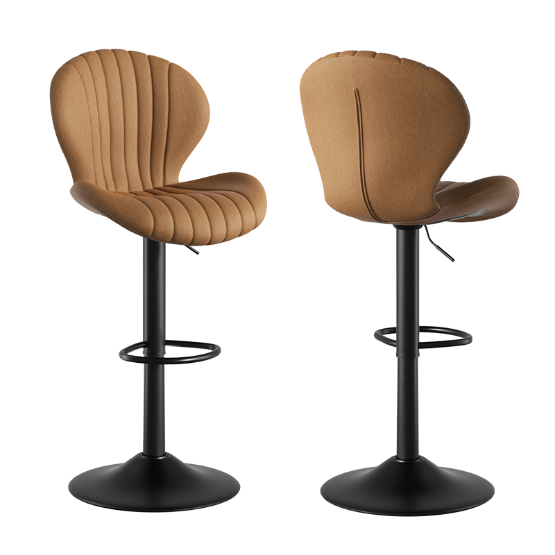 Modern Minimalist 360° Rotating Bar Stool: Resilient Foam & Ergonomic Design FU01023-wz