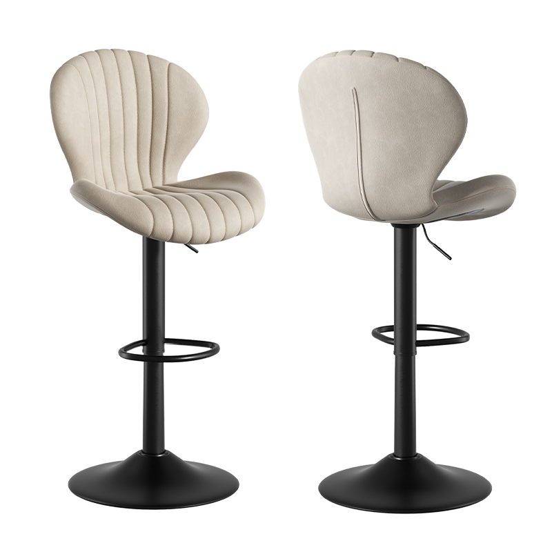 Modern Minimalist 360° Rotating Bar Stool: Resilient Foam & Ergonomic Design FU01023-wz