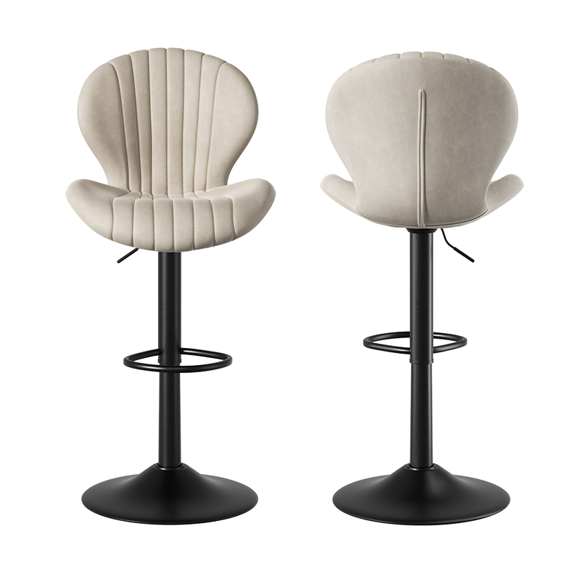 Modern Minimalist 360° Rotating Bar Stool: Resilient Foam & Ergonomic Design FU01023-wz