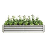 Raised Garden Bed Outdoor, 6×3×1ft , Metal RaisedRectangle Planter Beds for Plants, Vegetables, and Flowers - Silver W84091004-djyc