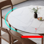 Sleek Brown Light Sintered Stone Dining Table with Elegant Ash Wood Finish fnl-276