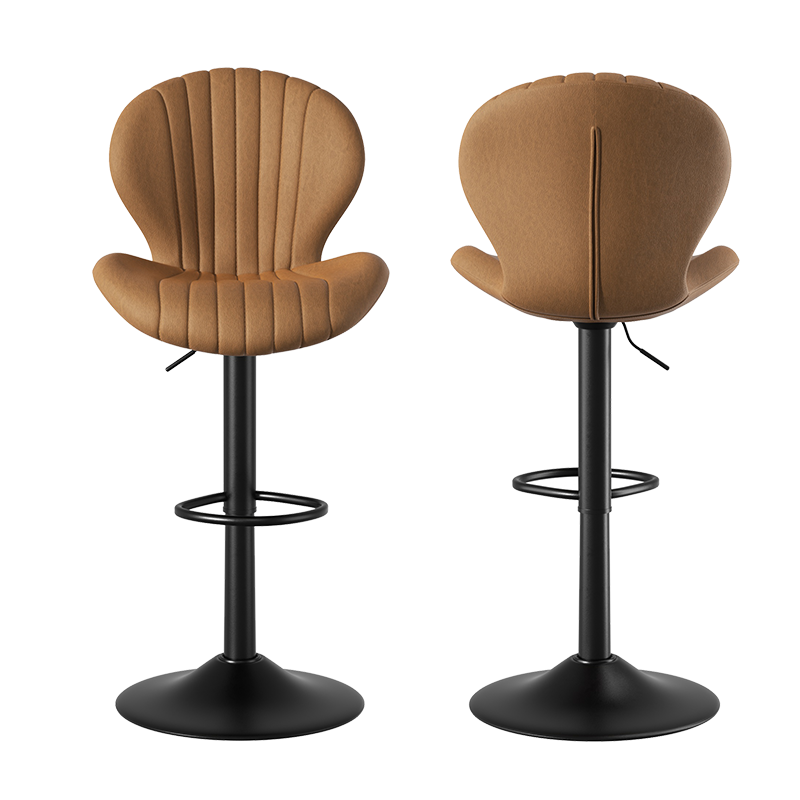 Modern Minimalist 360° Rotating Bar Stool: Resilient Foam & Ergonomic Design FU01023-wz