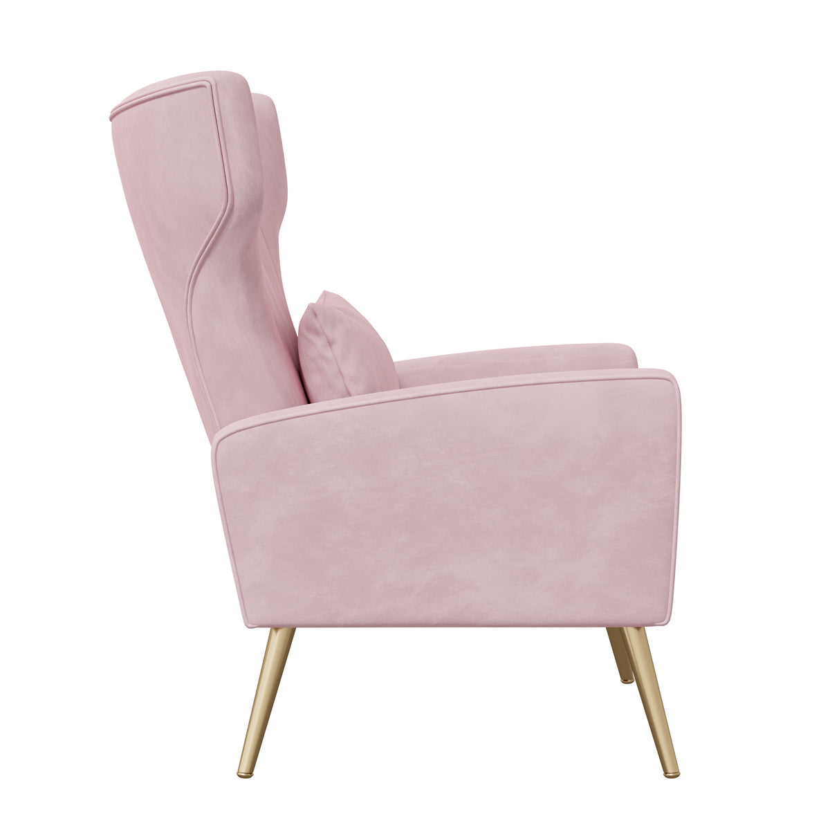 Fashionable High-Back Velvet Upholstered Armchair: High-Density Foam & Adjustable Feet FU01055-wz