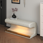 Entryway Bench Leather Upholstered Ottoman with LED sensor light for living room ,bedroom,end of bed W1170P262050-djyc