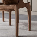 Sleek Brown Light Sintered Stone Dining Table with Elegant Ash Wood Finish fnl-276