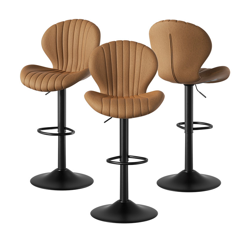 Modern Minimalist 360° Rotating Bar Stool: Resilient Foam & Ergonomic Design FU01023-wz