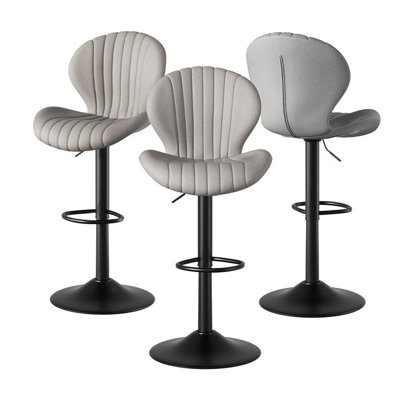 Modern Minimalist 360° Rotating Bar Stool: Resilient Foam & Ergonomic Design FU01023-wz