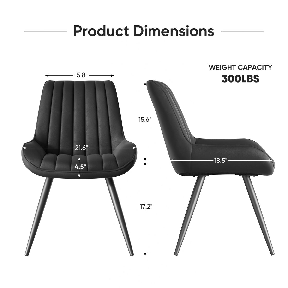 Modern Minimalist High-Back Dining Chair: High-Density Sponge Cushion & Ergonomic Design FU01043-wz