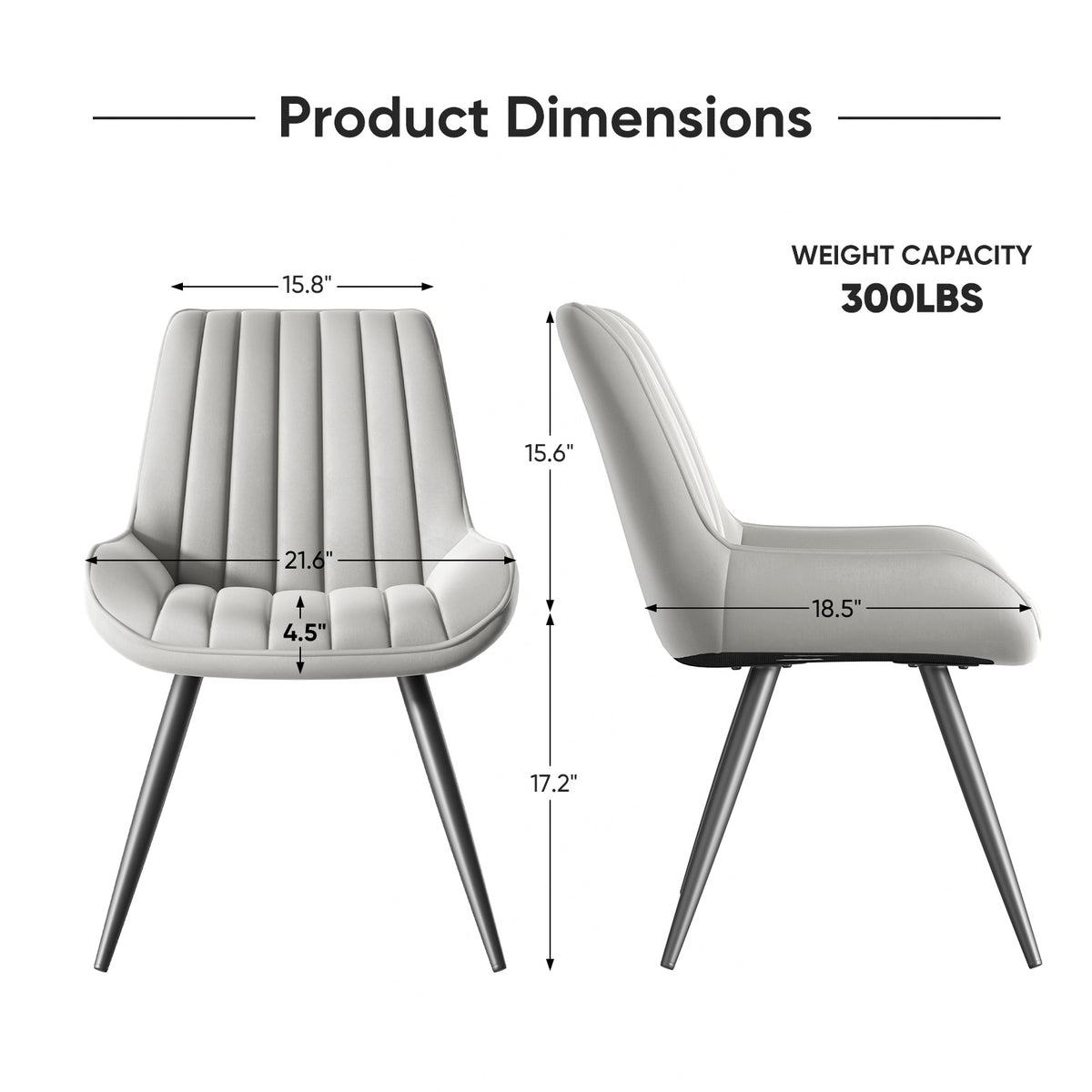 Modern Minimalist High-Back Dining Chair: High-Density Sponge Cushion & Ergonomic Design FU01043-wz