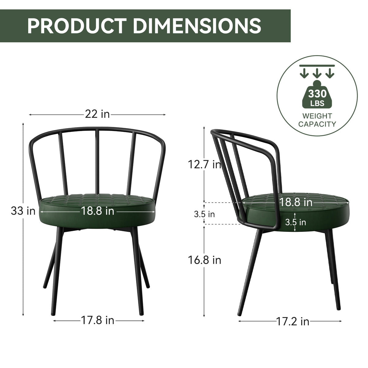 Modern Comfortable Metal Frame Chair: Ergonomic Cambered Back & Durable Waterproof Leather FU01070-wz