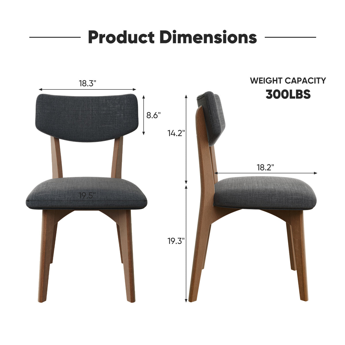 Modern Minimalist Linen Rubber Wood Chair: Easy Assembly & Premium Service FU01038-wz