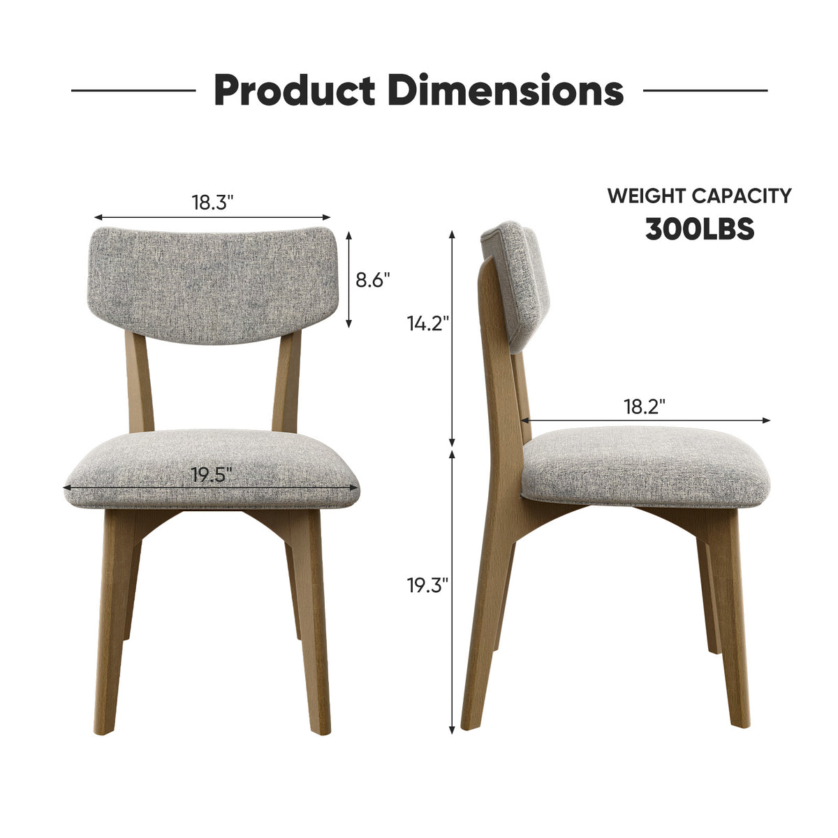 Modern Minimalist Linen Rubber Wood Chair: Easy Assembly & Premium Service FU01038-wz