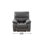 Modern Sofa with Gray Techno Fabric, Metal Frame, and Silicon Fill for Ultimate Comfort fykl-436