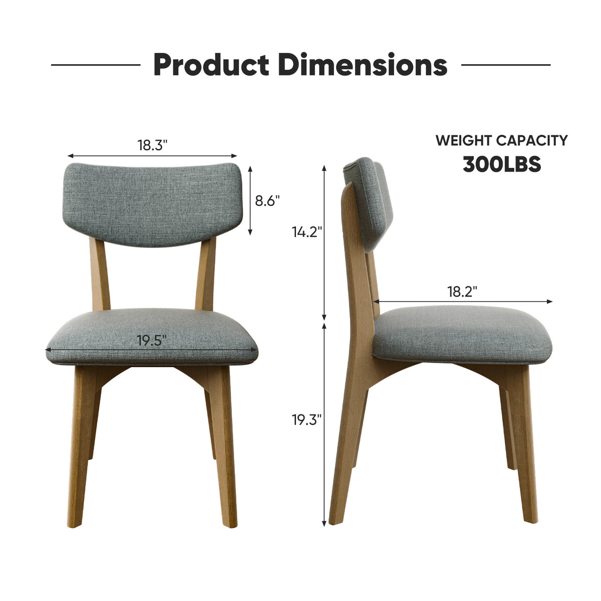 Modern Minimalist Linen Rubber Wood Chair: Easy Assembly & Premium Service FU01038-wz