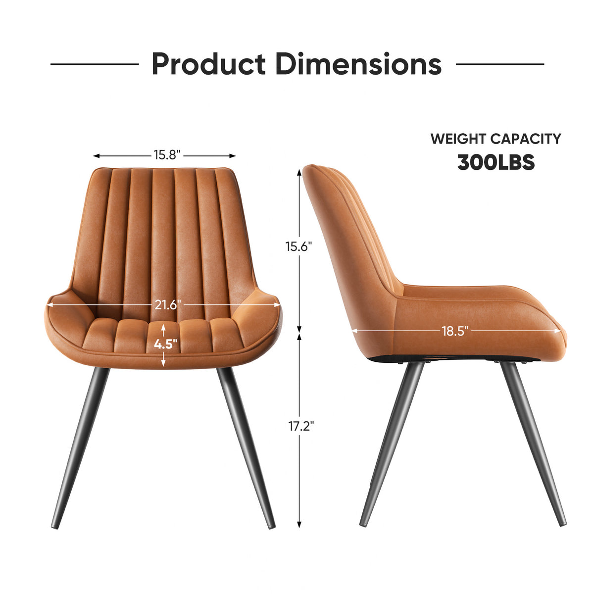 Modern Minimalist High-Back Dining Chair: High-Density Sponge Cushion & Ergonomic Design FU01043-wz