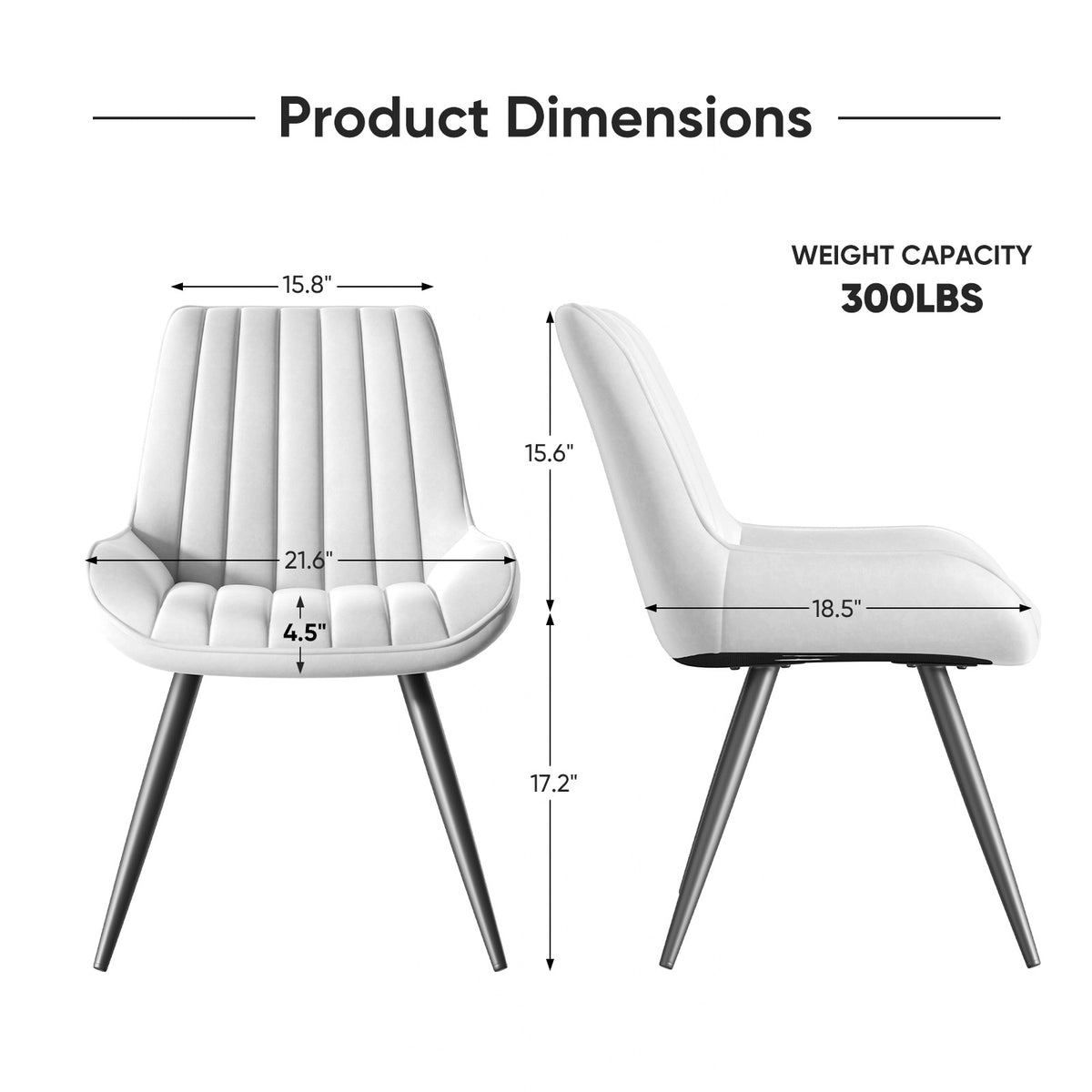 Modern Minimalist High-Back Dining Chair: High-Density Sponge Cushion & Ergonomic Design FU01043-wz