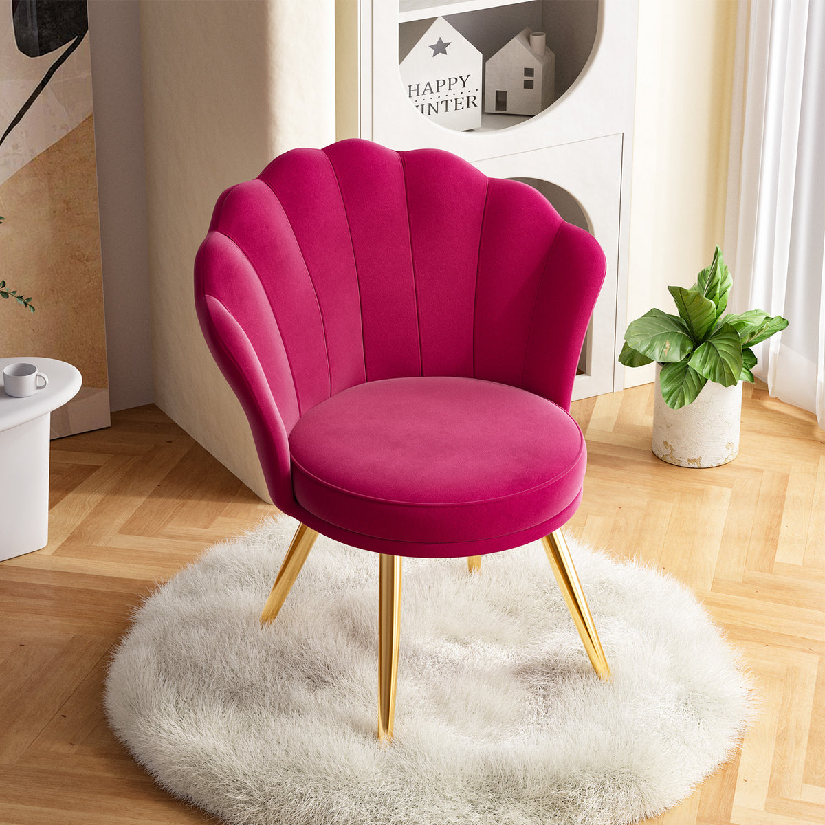 Premium Velvet Accent Chair：Soft Cushion&Adjustable Foot FU01058-wz