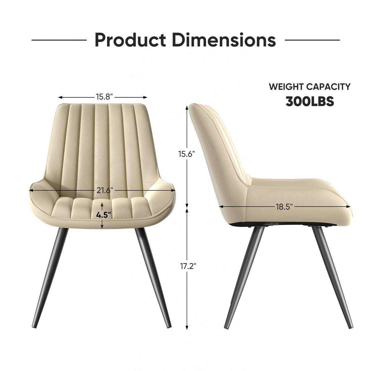 Modern Minimalist High-Back Dining Chair: High-Density Sponge Cushion & Ergonomic Design FU01043-wz