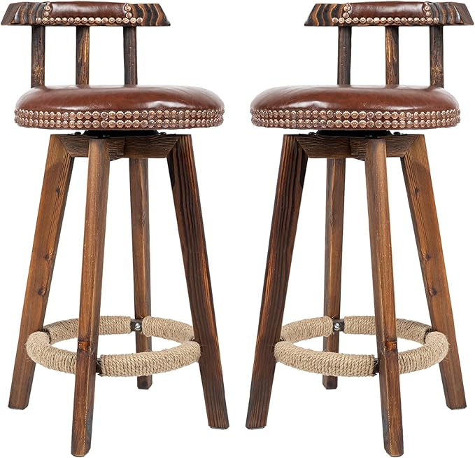 Unique Rotating Bar Stool: 360° Rotation & Soft PU Cushion FU01004-wz