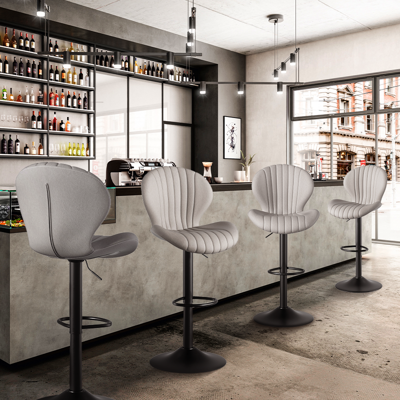 Modern Minimalist 360° Rotating Bar Stool: Resilient Foam & Ergonomic Design FU01023-wz