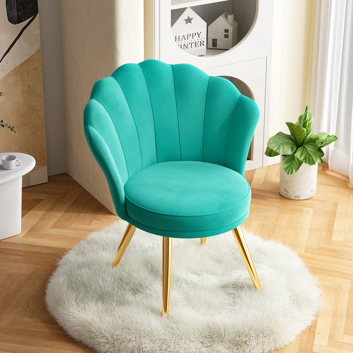 Premium Velvet Accent Chair：Soft Cushion&Adjustable Foot FU01058-wz