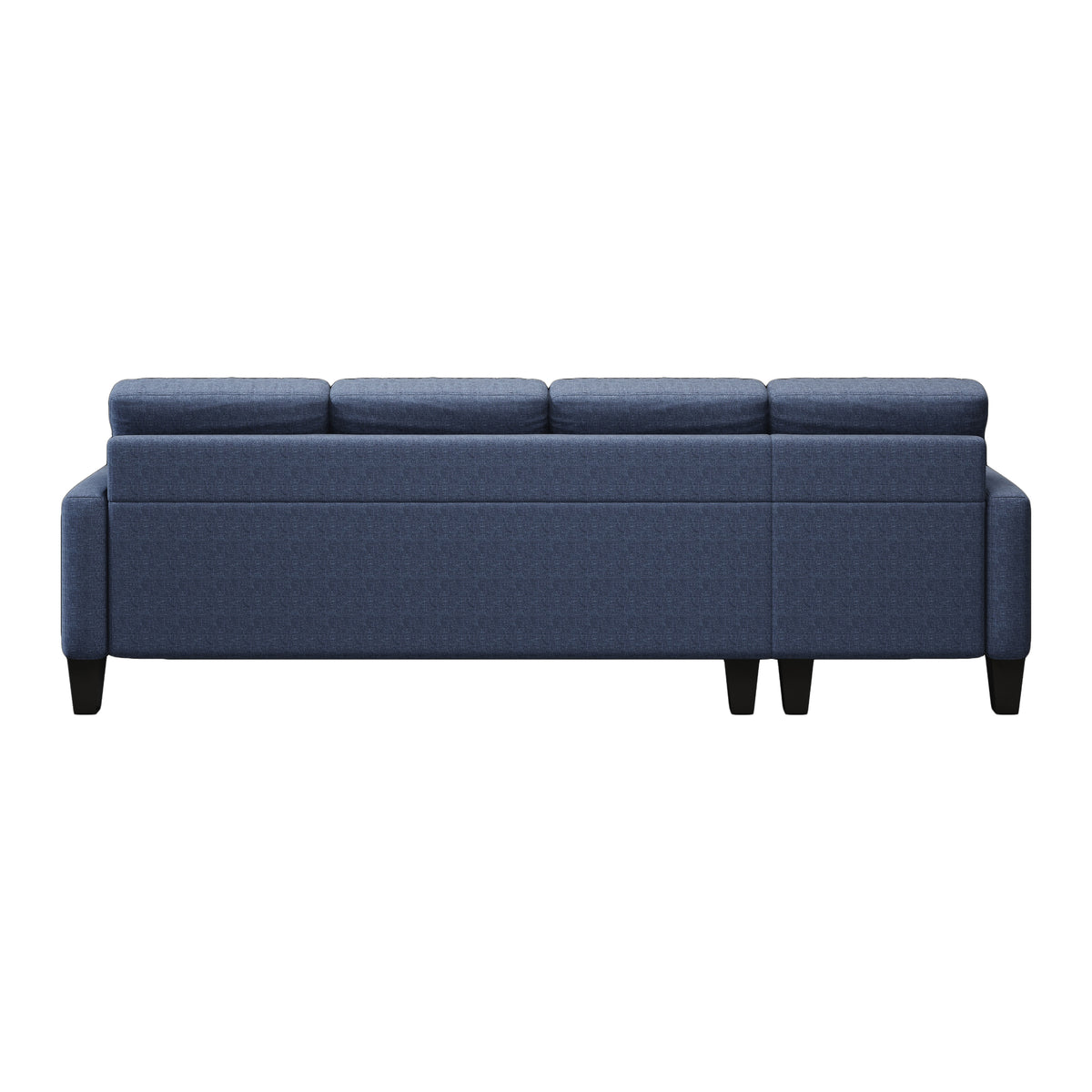 U-Shaped Sofa Coch 4-Seat Sofa with Chaise Polyester Fabric for Living Room Apartment Office (Blue) W1669S00004-djyc