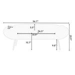 Versatile Green 57-Inch Sofa Stool with PVC Fabric: Perfect for Bedside or Porch Addition W1278122705-djyc