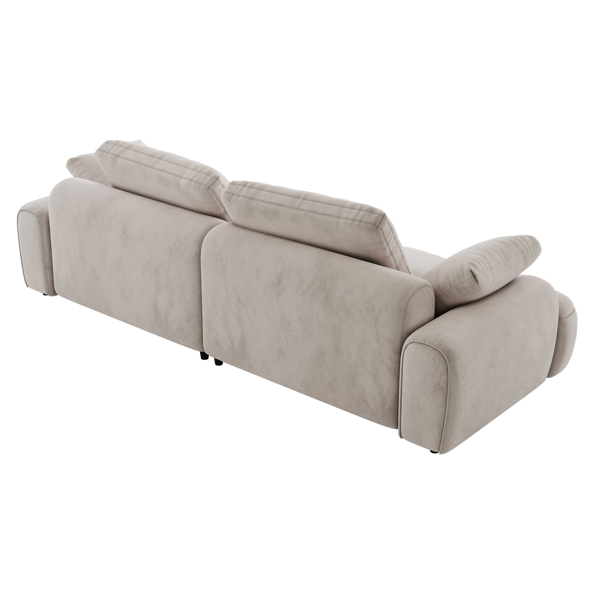 86.6″ Large size two Seat Sofa,Modern Upholstered,Light gray suede fabric W1767S00003-djyc