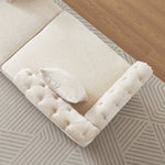 81-inch Chenille Face-to-face Chaise Lounge with Two Pillows,Nailhead trim,Button Tufted Design and Rolled Arms for Lounge, Living room and Office W834S00315-djyc