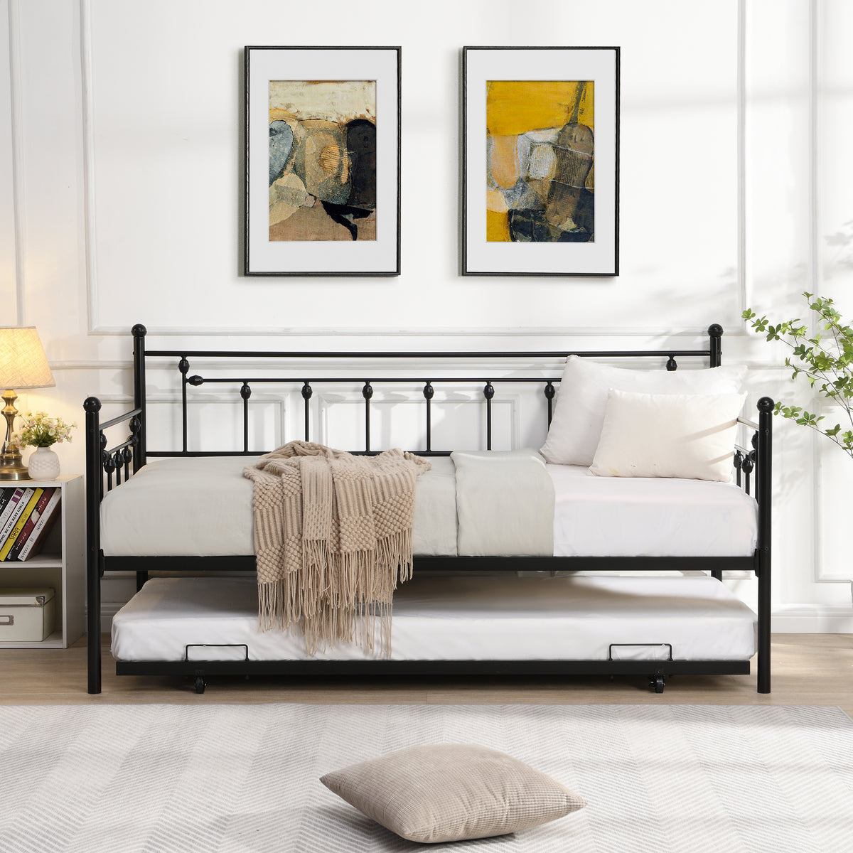 Daybed with trundleBLACK W311128174-djyc