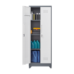 Metal Storage Cabinets, Cleaning Tool Cabinet with Locking Door, Tall Broom Tool Organizer and Storage, Large Storage Cabinet for Kitchen, Pantry, Office, Shop W328P193782-djyc