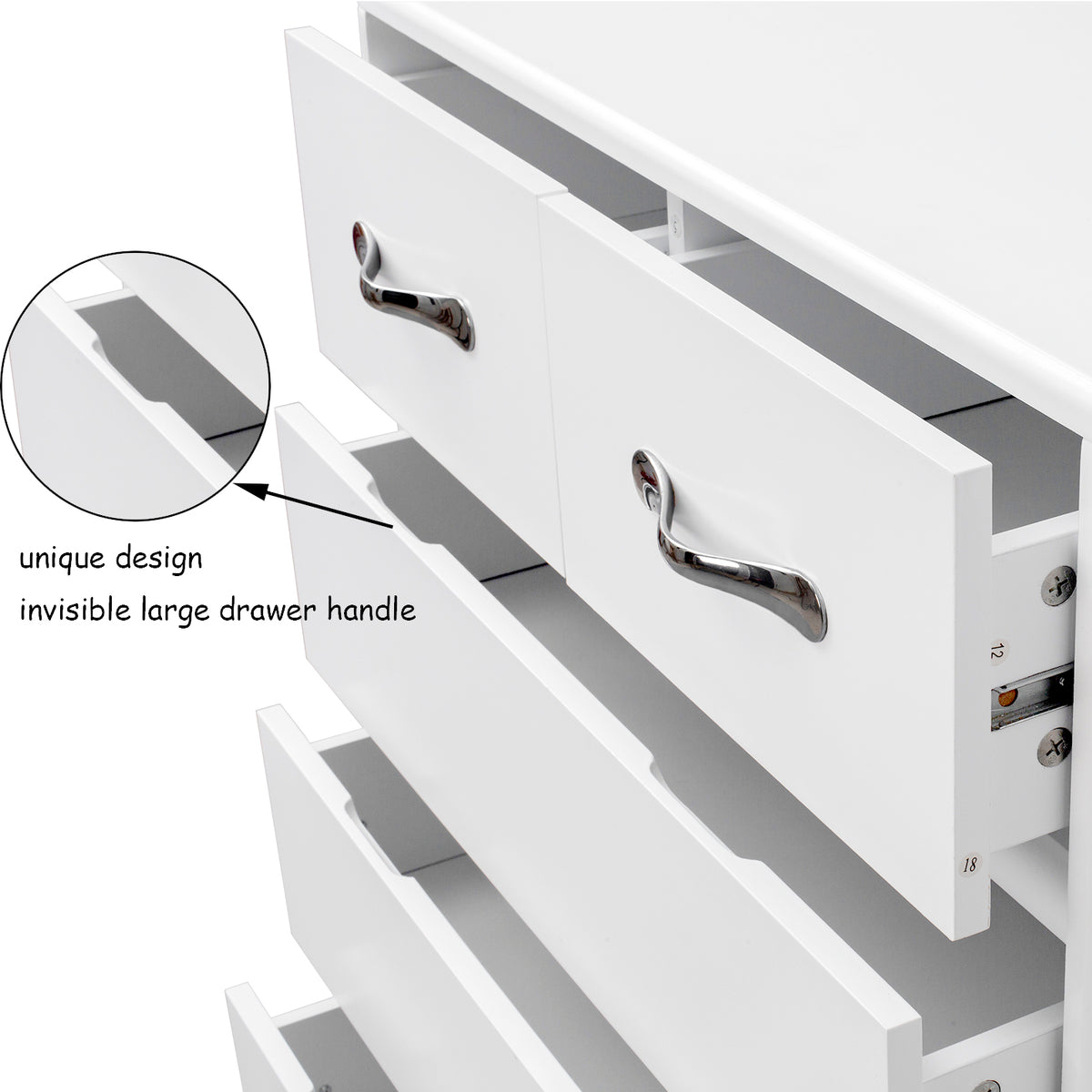 Six drawer side table-white W28203339-djyc