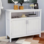 Kitchen storage sideboard and buffet server cabinet-White W28209580-djyc
