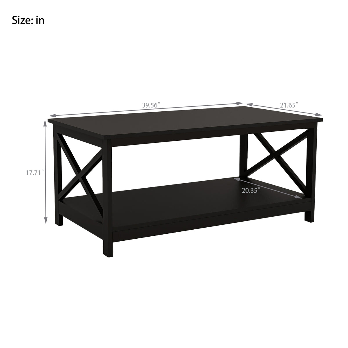 Coffee Table Oxford End Table-Black Color W28215275-djyc