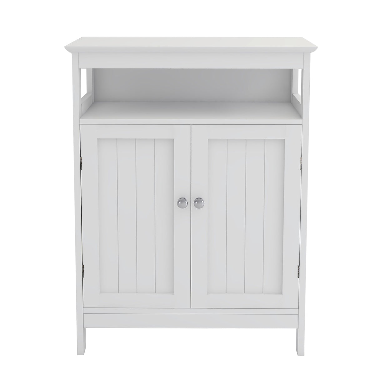 Bathroom standing storage with double shutter doors cabinet-White W28215278-djyc