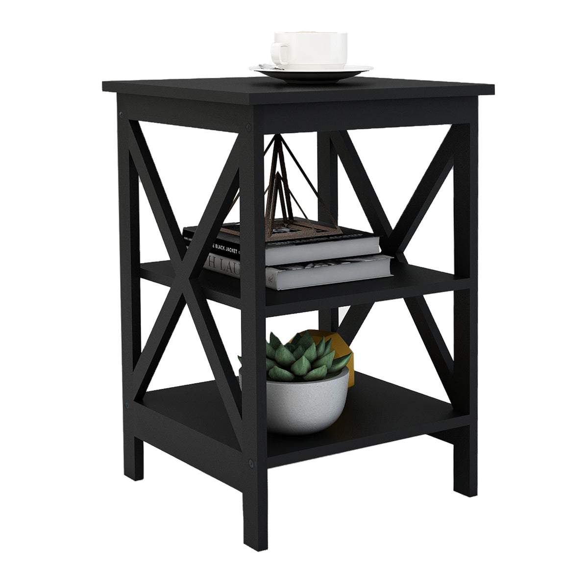 Oxford small side table black-MDF material legs W28215274-djyc